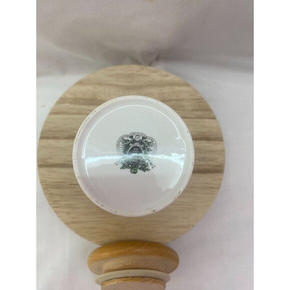 Portmeirior Botanic Garden Gossypium Barbadense Mini Jar/Canister w/ Wooden Lid - Picture 2 of 5